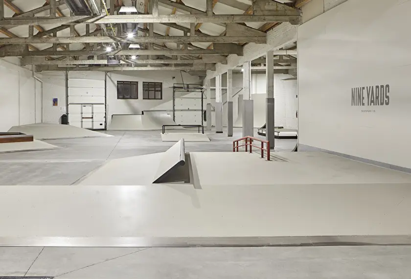 Nine Yards bouw indoor skatepark Oostende